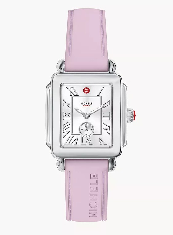 31MM SS DECO SPORT MID PINK SILICONE WATCH