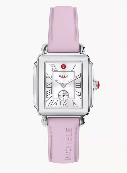 31MM SS DECO SPORT MID PINK SILICONE WATCH