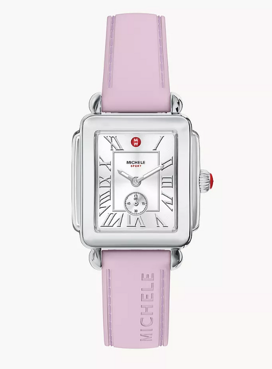 31MM SS DECO SPORT MID PINK SILICONE WATCH