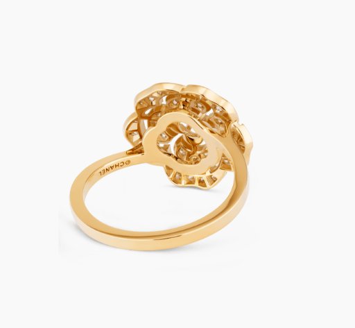 CHANEL 18KY BOUTON DE CAMÉLIA RING
