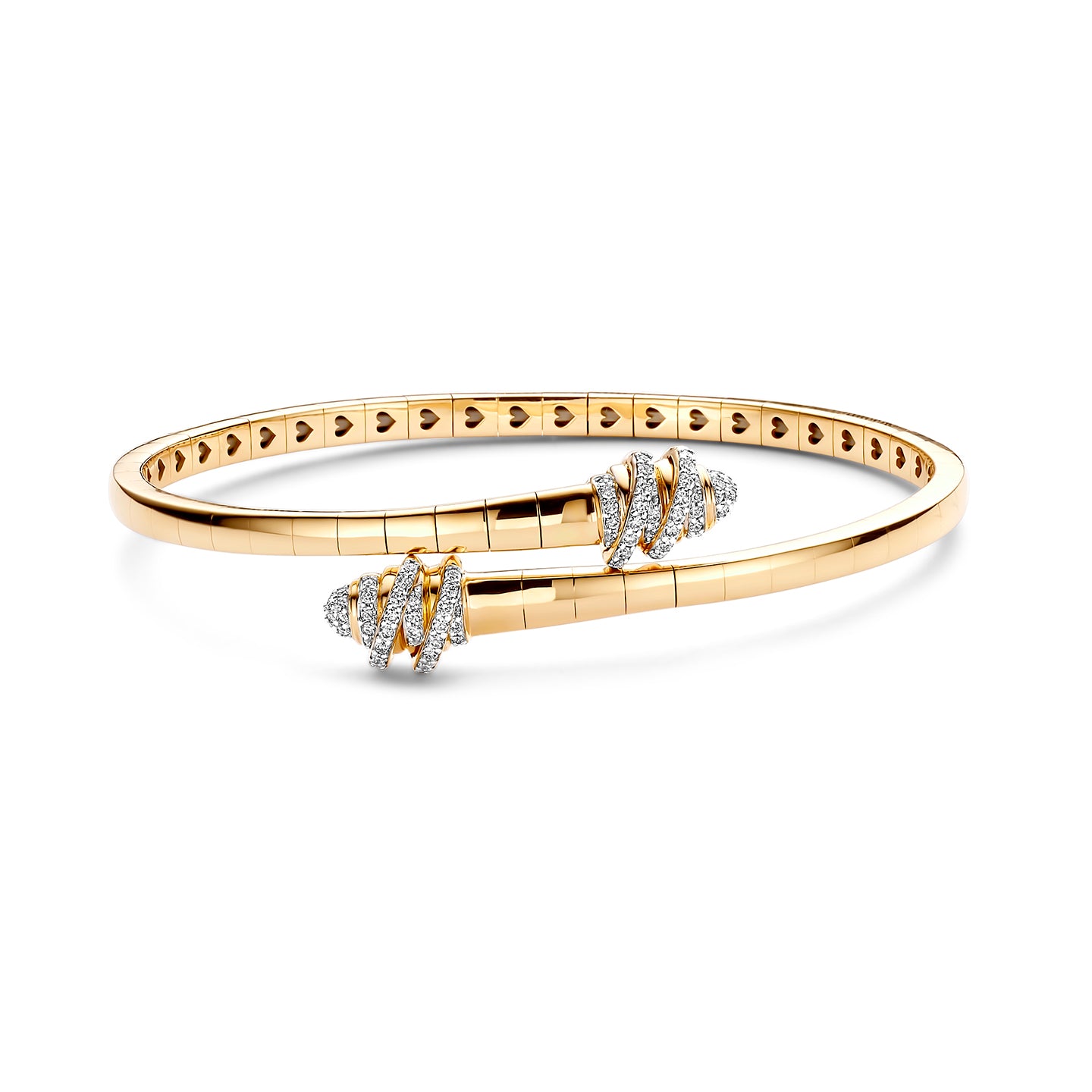 TIRISI 18KY BYPASS FLEX BANGLE W/DIAS