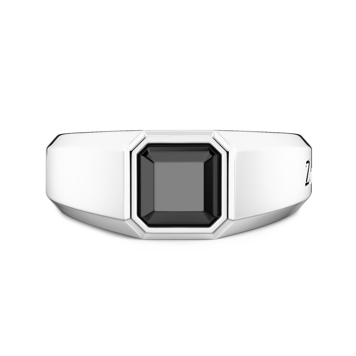 ZANCAN 18KW BLACK DIAMOND MENS RING