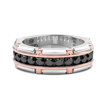 18KWR MENS BLACK DIAMOND RING