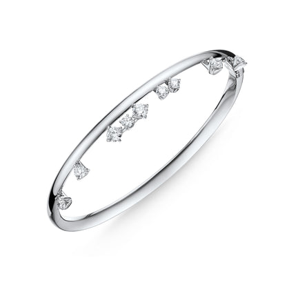 18KW BARRE FLOATING DIA BANGLE