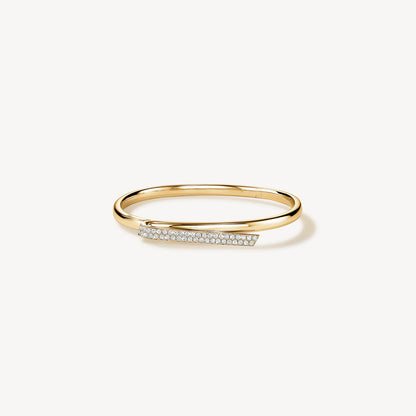 18KY INSIDE/OUT DIAMOND FLIP BANGLE