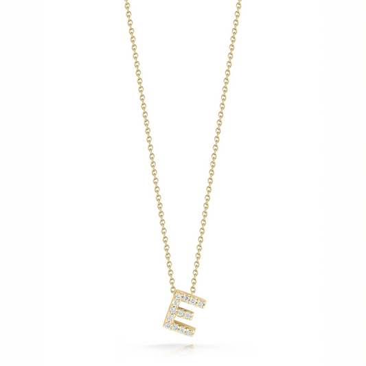 18KY TINY TREASURES DIAMOND LOVE LETTER NECKLACE
