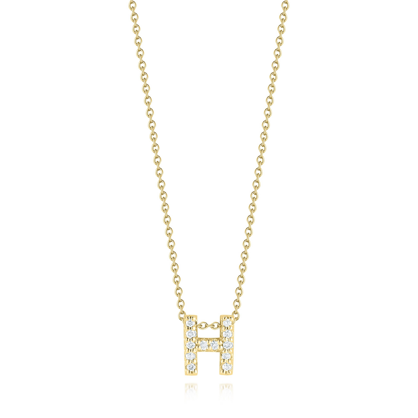 18KY TINY TREASURES DIAMOND LOVE LETTER NECKLACE