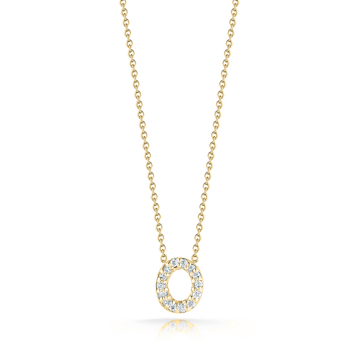 18KY TINY TREASURES DIAMOND LOVE LETTER NECKLACE