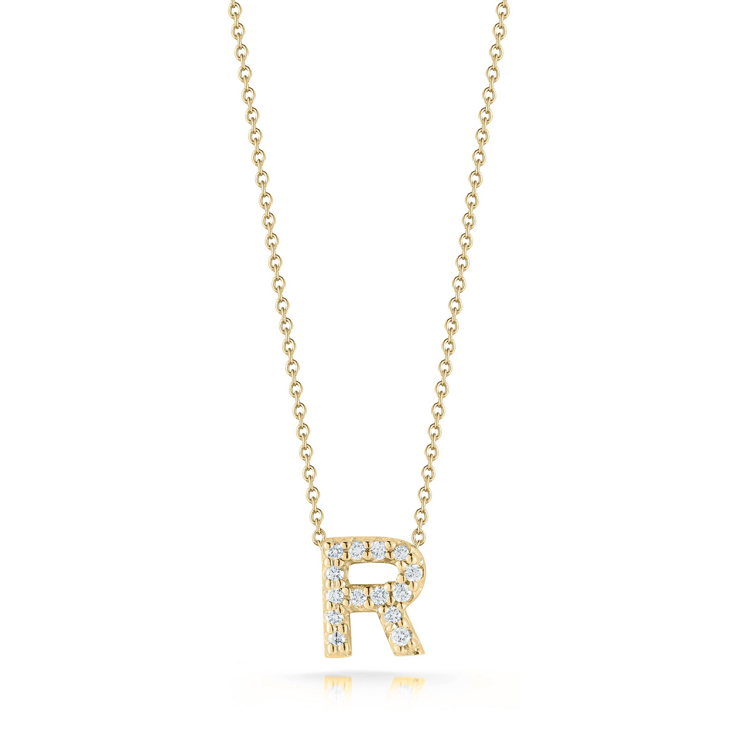 18KY TINY TREASURES DIAMOND LOVE LETTER NECKLACE