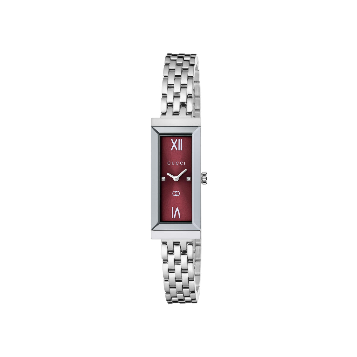 GUCCI SS G-FRAME BURGUNDY DIAL