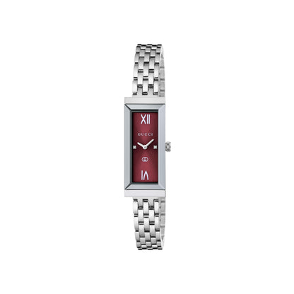 GUCCI SS G-FRAME BURGUNDY DIAL