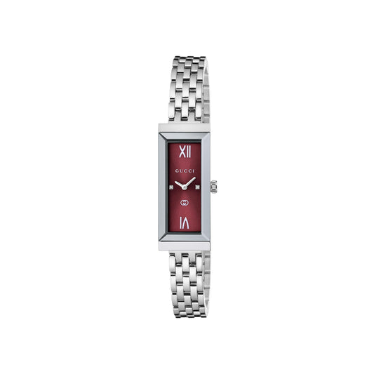 GUCCI SS G-FRAME BURGUNDY DIAL