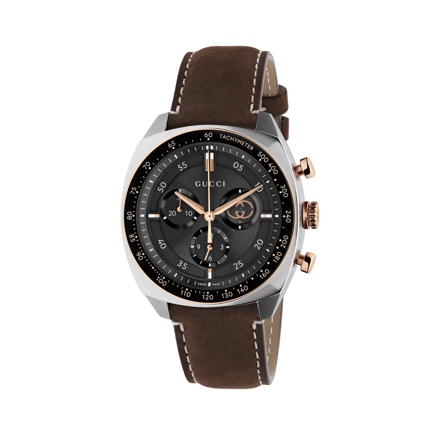 41MM SS/PINK GOLD-PLATED GUCCI INTERLOCKING WATCH