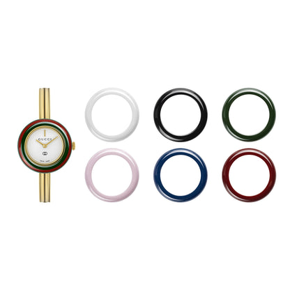 28MM YELLOW GOLD PLATED GUCCI PLAY WATCH