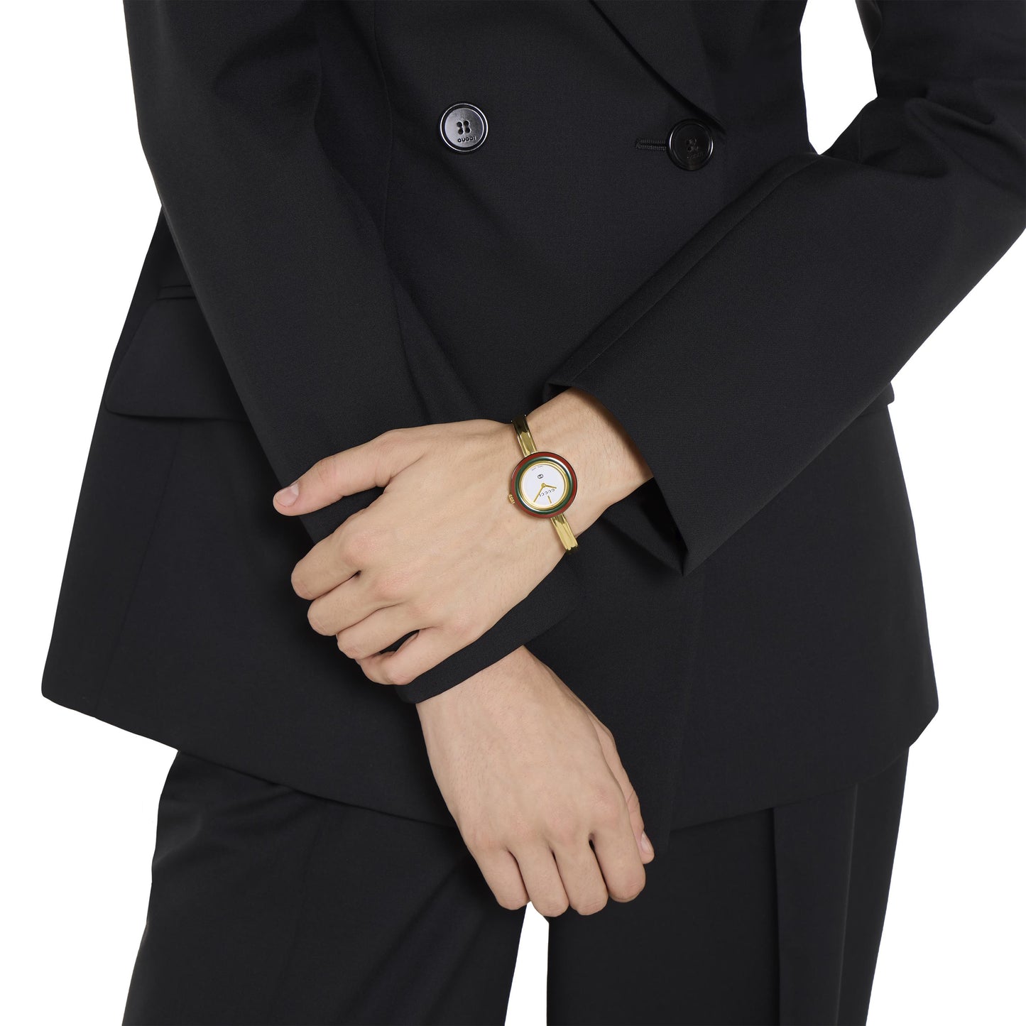 28MM YELLOW GOLD PLATED GUCCI PLAY WATCH