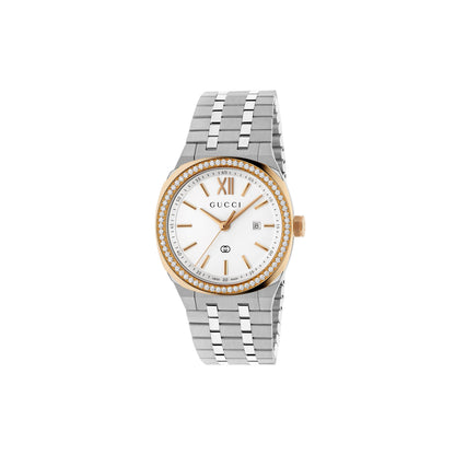 30MM SS/PINK GOLD-PLATED GUCCI 25H WATCH