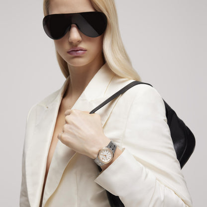 30MM SS/PINK GOLD-PLATED GUCCI 25H WATCH