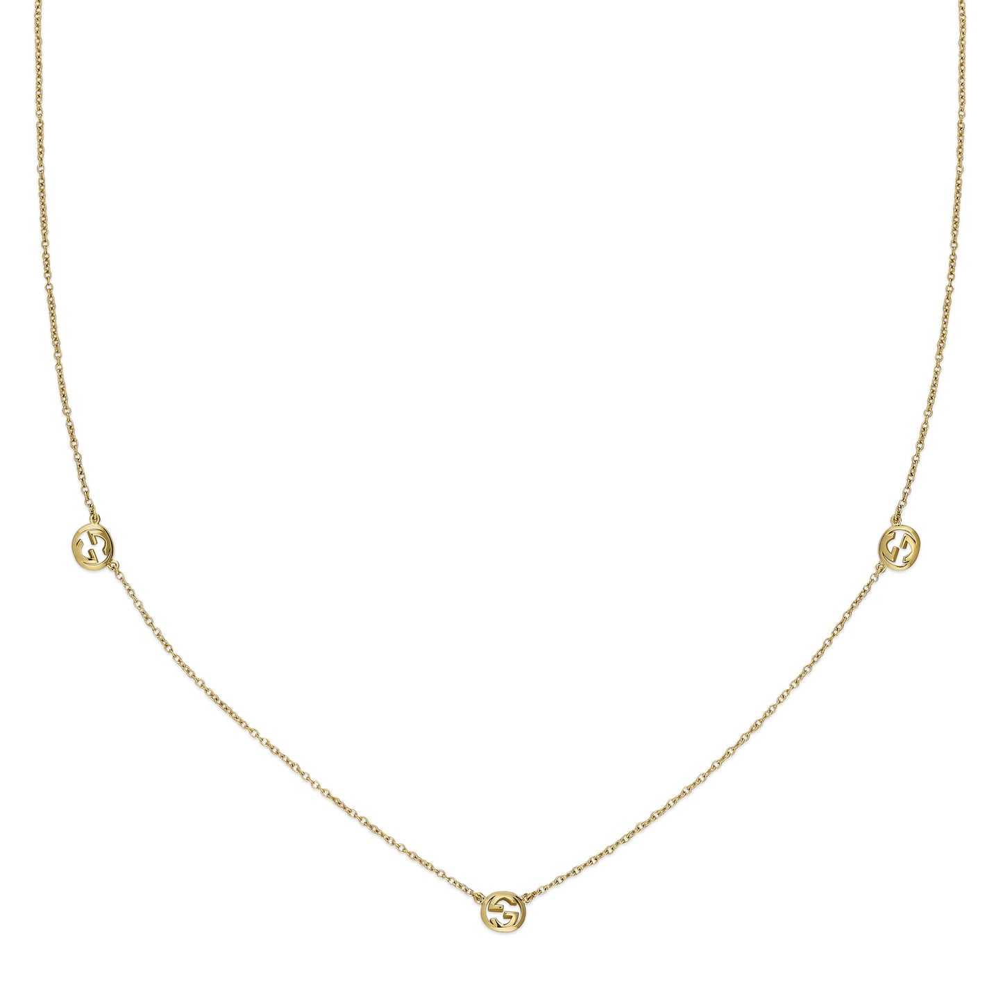 18KY GUCCI INTERLOCKING NECKLACE