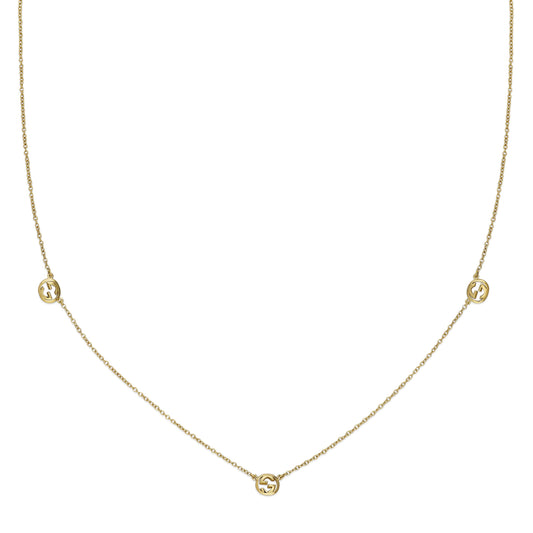 18KY GUCCI INTERLOCKING NECKLACE