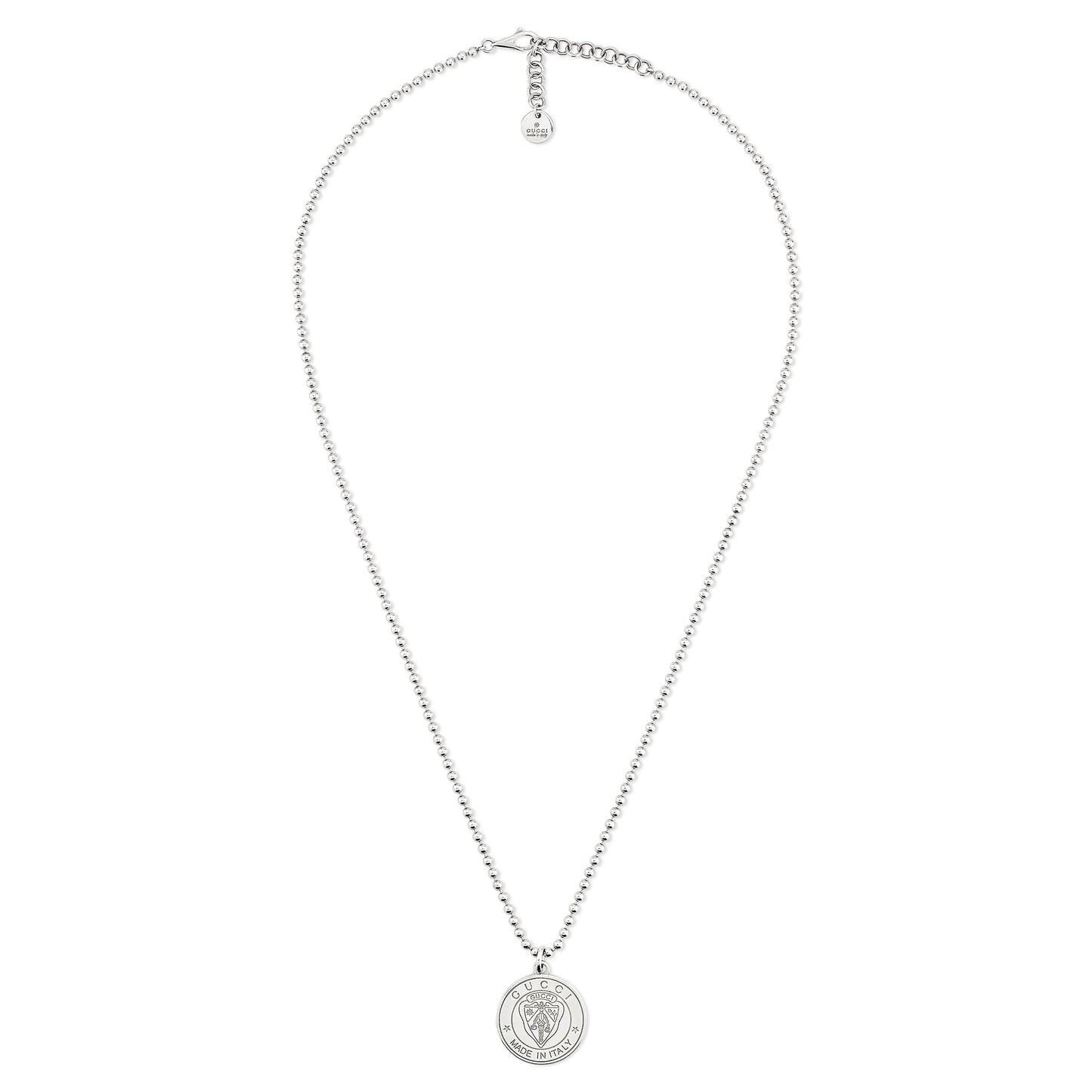 SS GUCCI CREST PENDANT NECKLACE