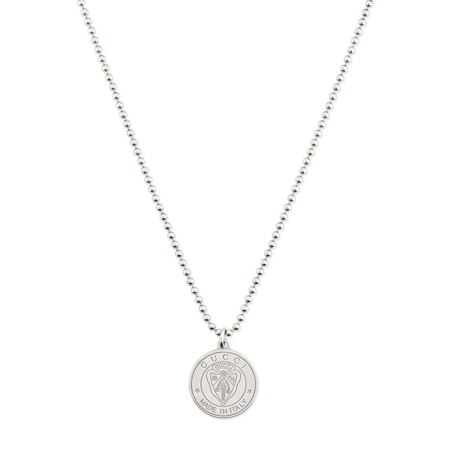 SS GUCCI CREST PENDANT NECKLACE