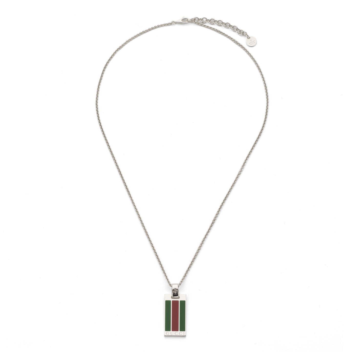 SS GUCCI WEB TAG NECKLACE