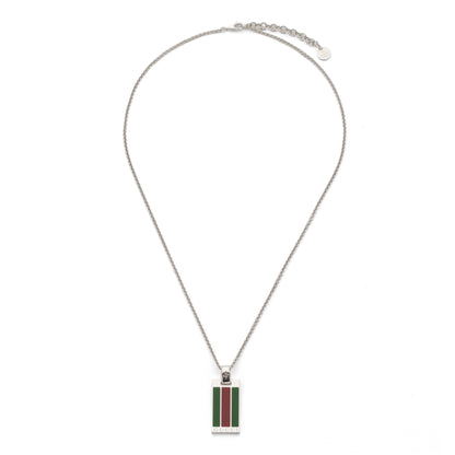 SS GUCCI WEB TAG NECKLACE