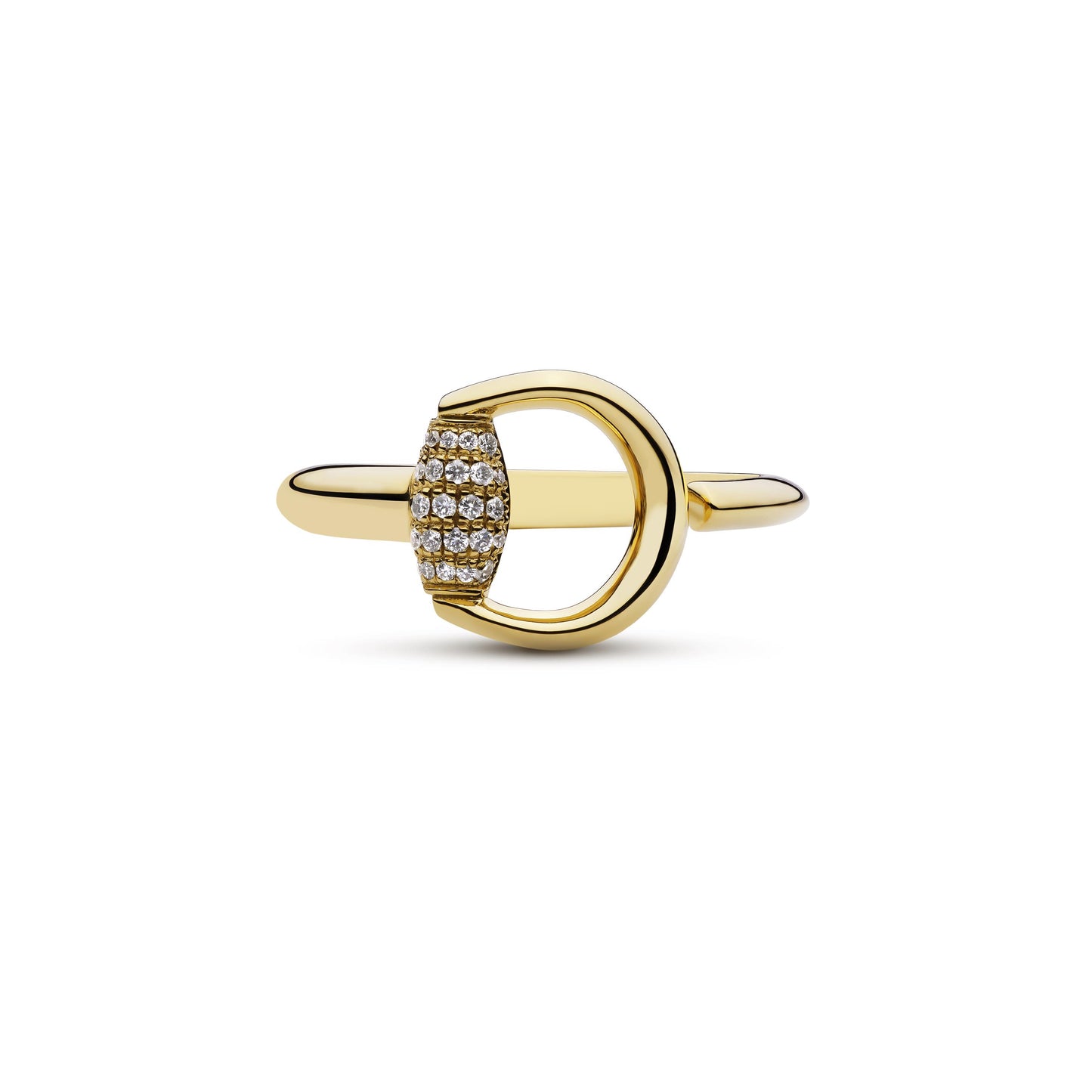 18KY HORSEBIT DIAMOND RING