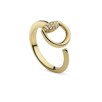 18KY HORSEBIT DIAMOND RING