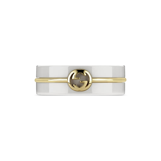 GUCCI INTERLOCKING ZIRCONIA BAND