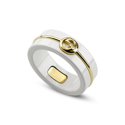 GUCCI INTERLOCKING ZIRCONIA BAND