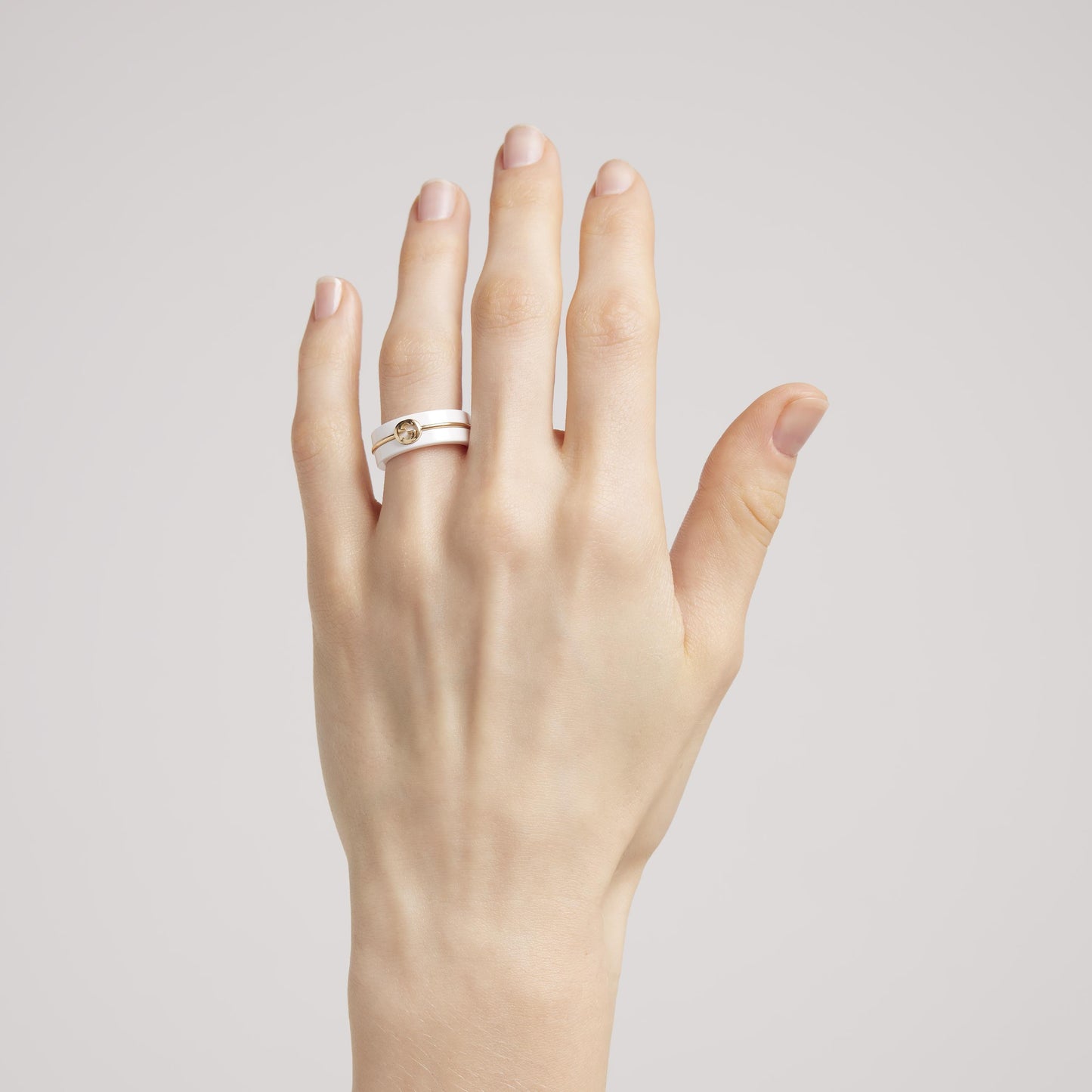 GUCCI INTERLOCKING ZIRCONIA BAND