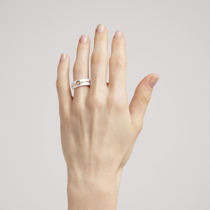 GUCCI INTERLOCKING ZIRCONIA BAND