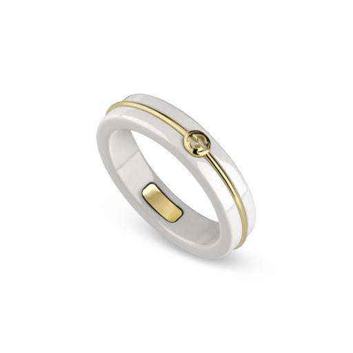 18KY/CERAMIC ICON GUCCI INTERLOCKING BAND