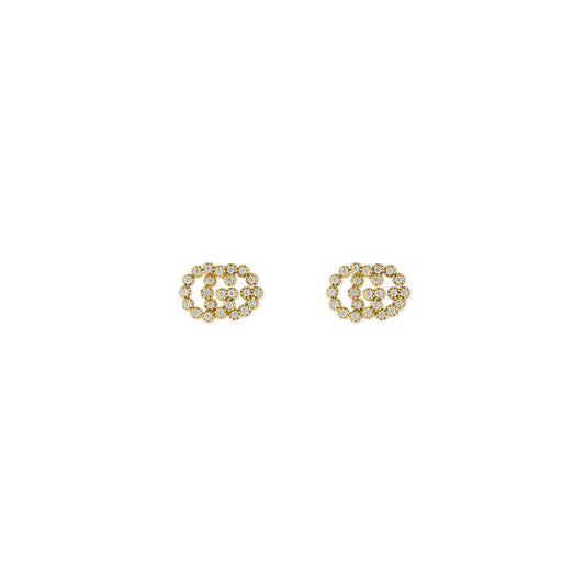 18KY HALF PAIR DIA RUNNING GG STUD EARRS