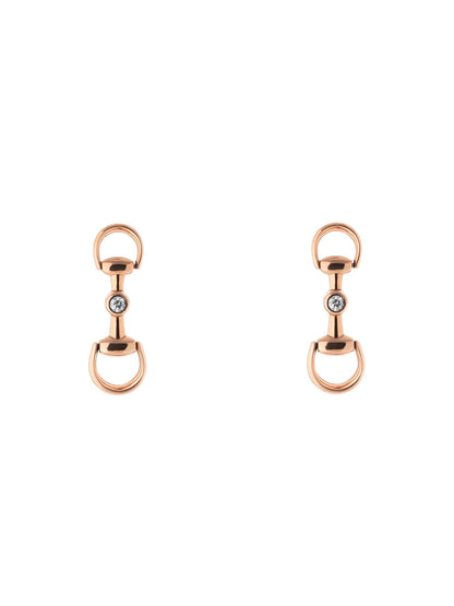 18KP HORSEBIT DANGLE EARRINGS