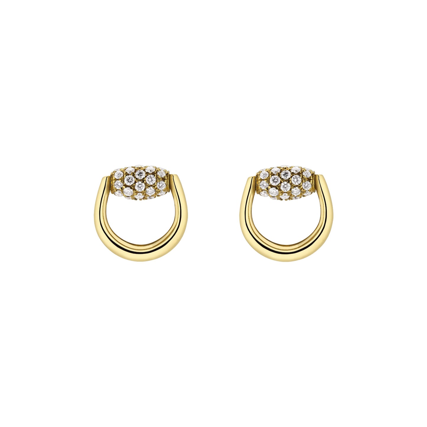 18KY HORSEBIT STUD EARRINGS