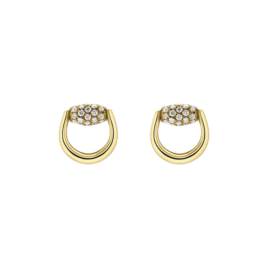 18KY HORSEBIT STUD EARRINGS