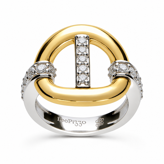 LEO PIZZO 18KYW DIA FASHION RING