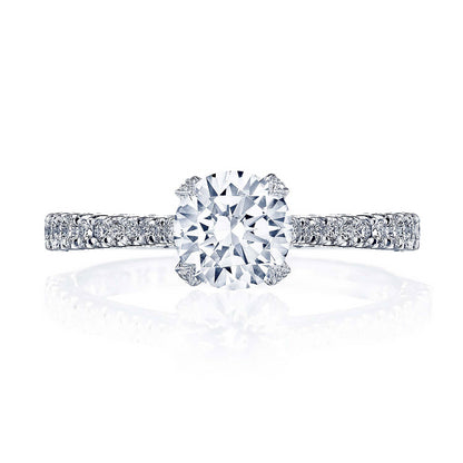 PLAT PETITE FRENCH PAVE DIA SEMI MTG .44TWT