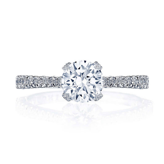 PLAT PETITE FRENCH PAVE DIA SEMI MTG .44TWT