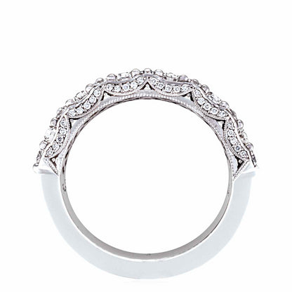 18KW MARQUISE & PEAR SHAPE MOSAIC BAND