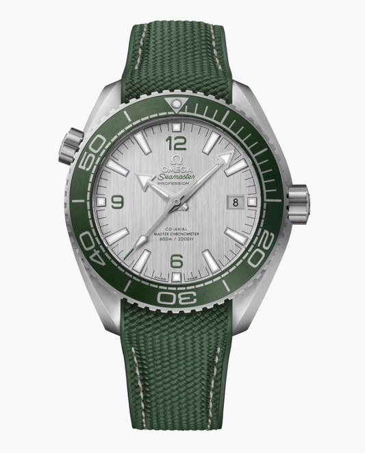 43.5MM SS PLANET OCEAN 600M GREEN BEZEL AND RUBBER STRAP