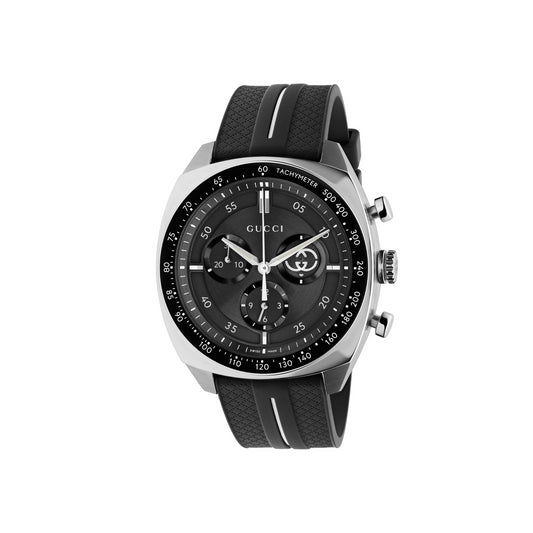 SS 41MM INTERLOCKING BLACK CHRONO DIAL
