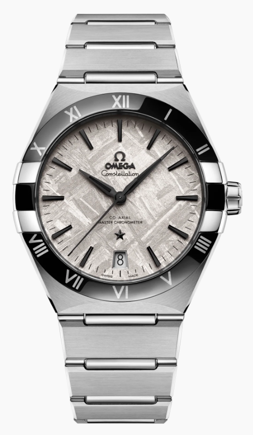 41MM SS CONSTELLATION GREY METEORITE DIAL CERAMIC BEZEL
