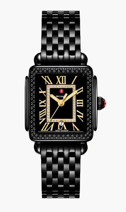 31MM SS DECO MADISON NOIR DIAMOND WATCH