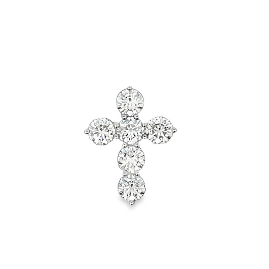 18KW DIAMOND CROSS PENDANT