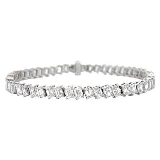14KW EM CUT DIA 11.08CT BRACELET