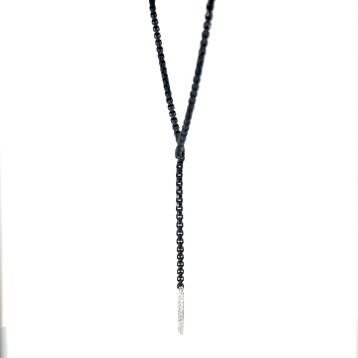 BLK/GRY CHAIN LARIAT DIA NECK