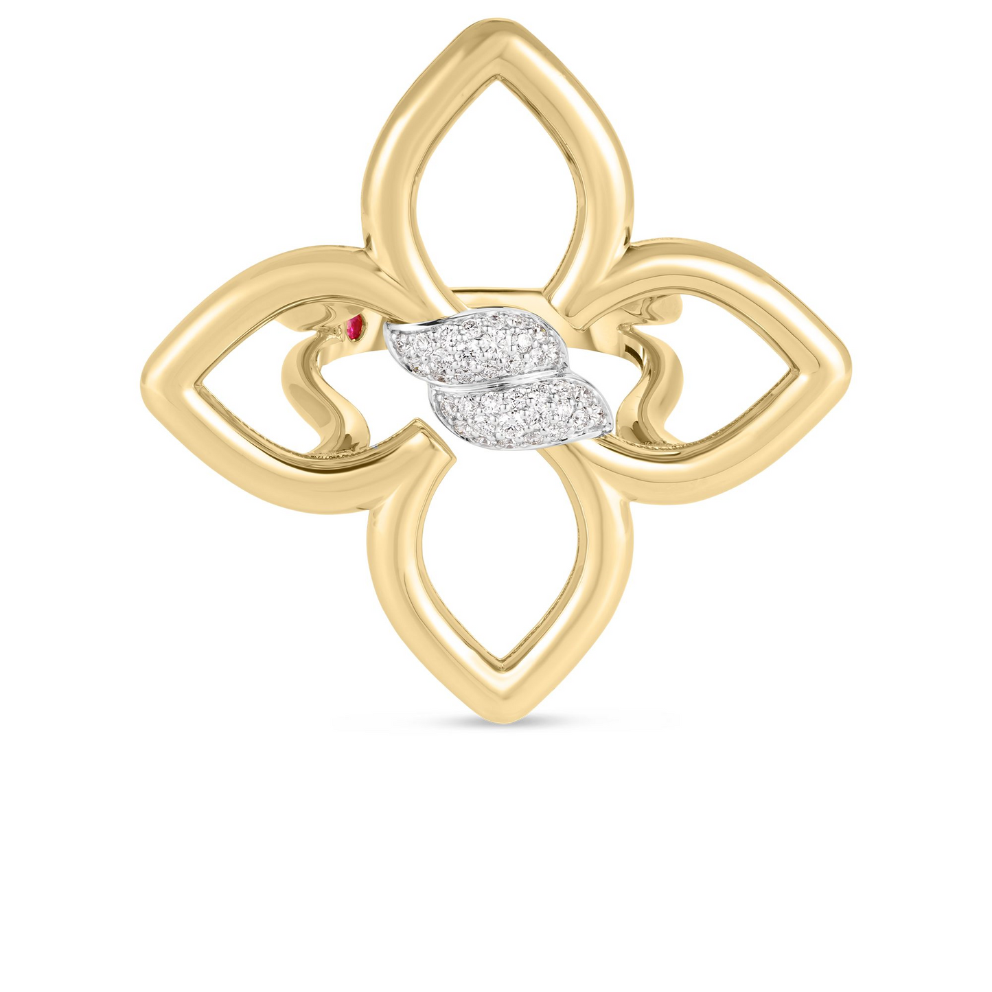 18KY CIALOMA MEDIUM DIAMOND FLOWER RING